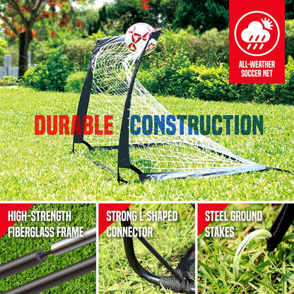 NET PLAYZ Foldable Soccer Goal Set