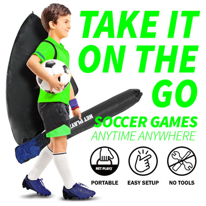 NET PLAYZ Soccer Goal & Rebounder Set